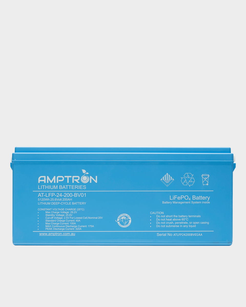 Amptron 24V 200Ah / 175A LiFePO4 Battery – Clean Portable Power