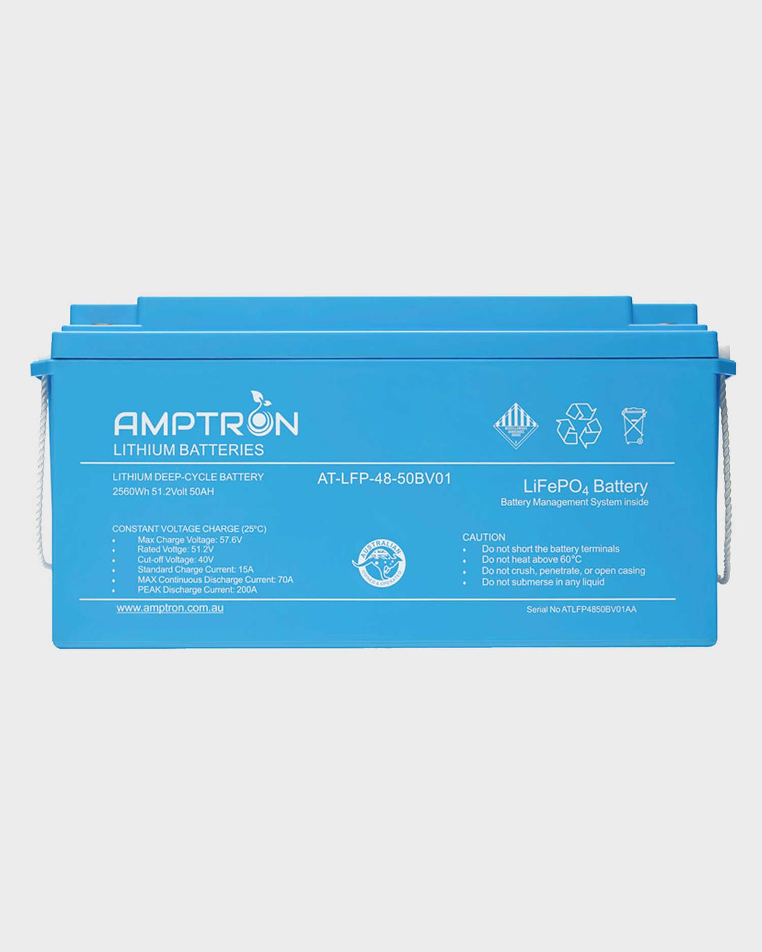 Amptron 48V 50Ah / 70A LiFePO4 Battery